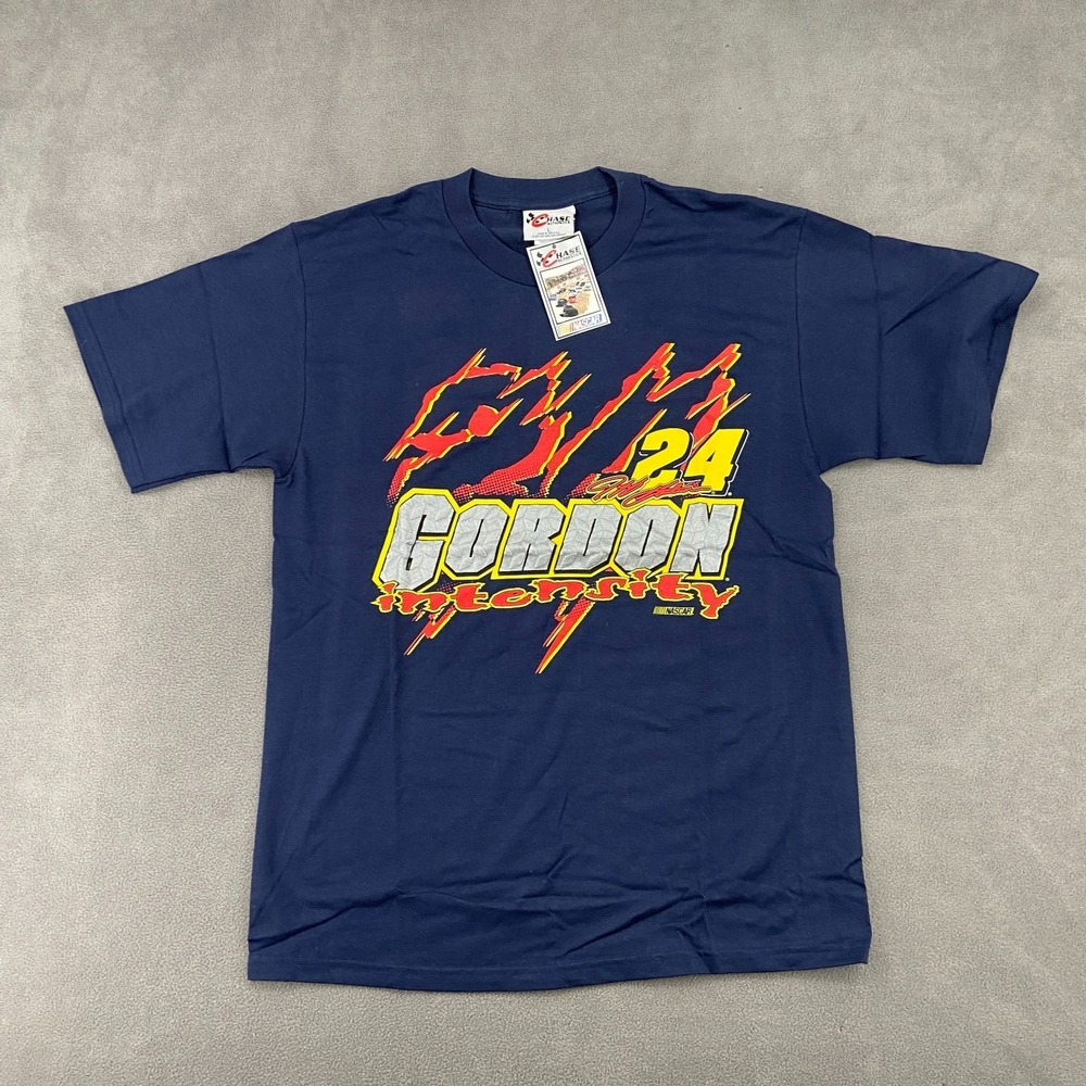 VTG Chase Authentics T Shirt Mens Large Navy Blue Graphic Jeff Gordon #24 NASCAR
